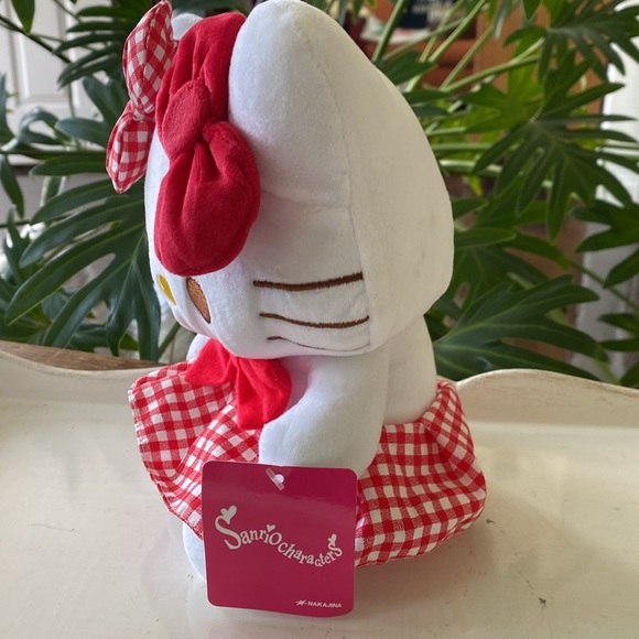 Hello Kitty Plush Doll Red Gingham Skirt and Bow. NEW - Picture 7 of 10